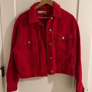 Topshop | Red Jean Jacket